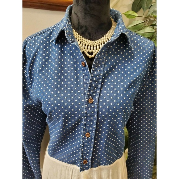 Women’s UPCYCLED REFASHIONED SHABBYCHIC BOHO Long Duster- Bust 44" - Picture 2 of 10